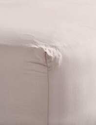 Bedfolk Pure Cotton Relaxed Fitted Sheet Soft Pink
