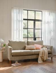 BARKER AND STONEHOUSE Todd Chenille 3 Seater Sofa Taupe