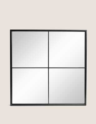 M&S Collection Small Manhattan Mirror - Black, Black