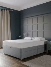 M&S Classic Firm 2+2 Drawer Divan - 6FT - Light Grey, Light Grey,Mid Grey,Mink,Grey,Silver Grey,Silver,Natural,Navy,Charcoal