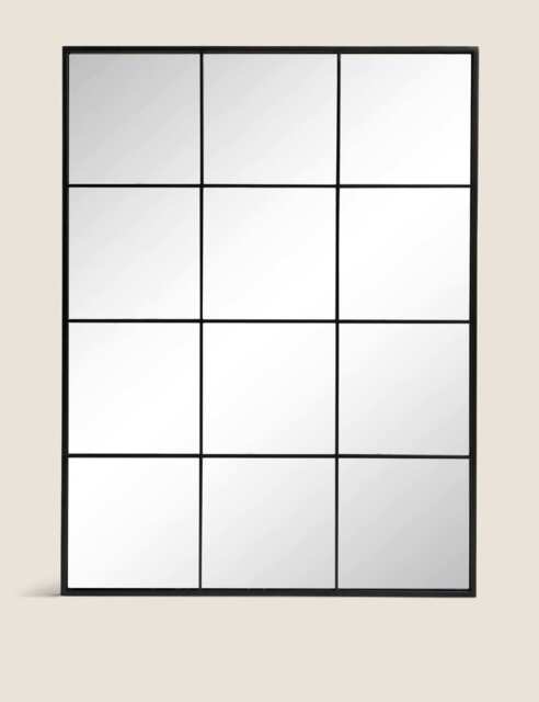 M&S Large Manhattan Mirror Black Mix