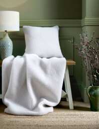 Laura Ashley Coleford Faux Sheepskin Throw White