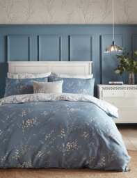 Laura Ashley Pure Cotton Sateen Pussy Willow Bedding Set Blue Mix