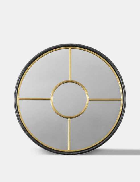 Gallery Direct Rocca Round Hanging Wall Mirror Gold