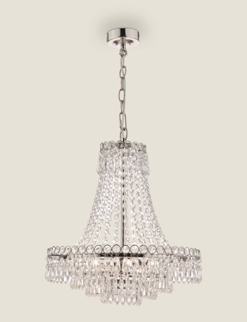 Laura Ashley Enid Chandelier Silver