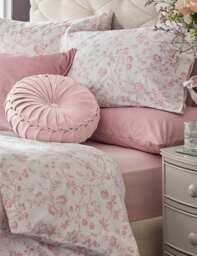 Laura Ashley Pure Cotton Aria Bedding Set Blush