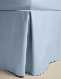 M&S Pure Egyptian Cotton Valance Sheet Dusty Blue