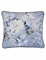 Bedeck of Belfast Ellis Floral Square Cushion Light Blue Mix