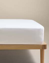 M&S Pure Cotton 600 Thread Count Fitted Sheet White