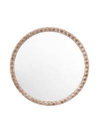 Gallery Direct Millbrook Wooden Large Round Wall Mirror Natural