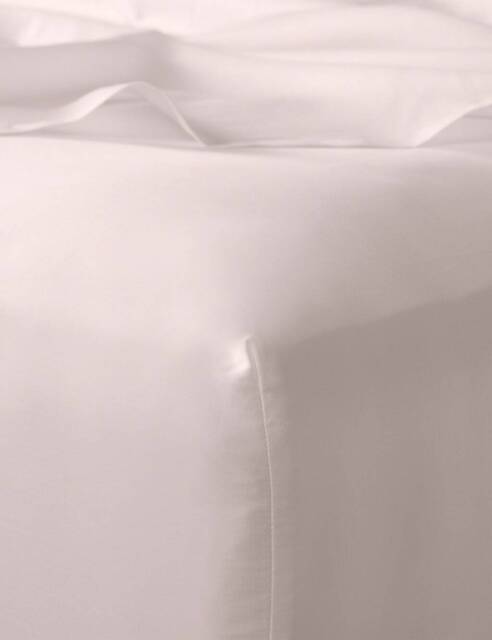 Bedfolk Pure Cotton Sateen Luxe Deep Fitted Sheet Soft Pink