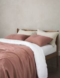 Bedfolk Pure Linen Relaxed Duvet Cover Medium Red
