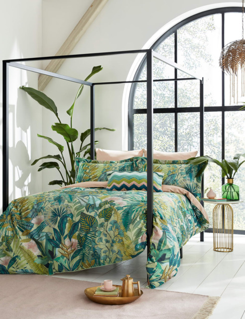 Harlequin Pure Cotton Sateen Floreana Bedding Set Green Mix