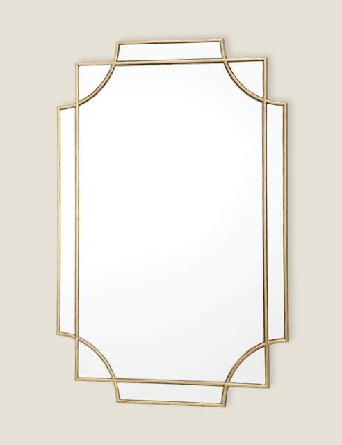 DAR Guapo Rectangular Wall Mirror Gold