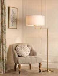 Laura Ashley Marlowe Floor Lamp Antique Brass