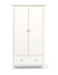 Mamas & Papas Wedmore Wardrobe - White Oak White Mix