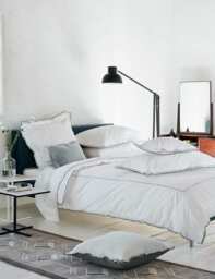 Designers Guild 2 Pack Pure Cotton Astor Pillowcases Grey Mix
