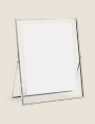 M&S Collection Skinny Easel Photo Frame 8x10 inch - Silver, Silver