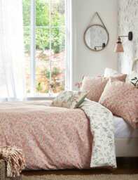 Laura Ashley Pure Cotton Loveston Floral Bedding Set Pink Mix