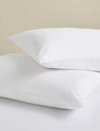 M&S 2 Pack Rest & Renew Pure Cotton Pillowcases White