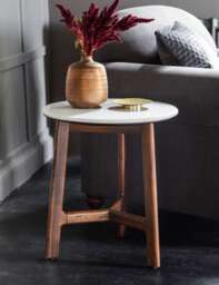 Gallery Direct Barcelona Round Side Table Dark Brown