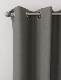 M&S Brushed Eyelet Blackout Thermal Curtains Charcoal Mix