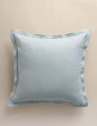 M&S Pure Linen Cushion Pale Blue