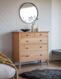 Gallery Direct Wycombe 5 Drawer Chest Brown