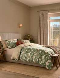 William Morris At Home 2 Pack 220 Thread Count Strawberry Thief Pillowcases Green Mix