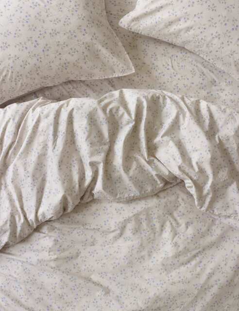 Piglet In Bed Pure Cotton Spring Sprig Cover Natural Mix