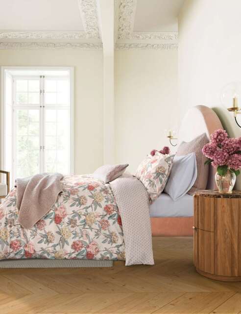 Bedeck of Belfast Pure Cotton Marielle Throw Coral