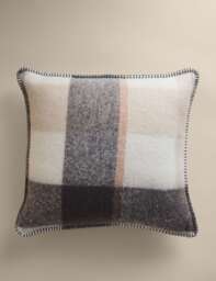 M&S Brushed Mohair Cushion Neutral