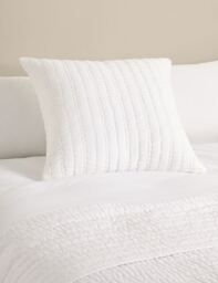 M&S Pure Linen Textured Large Decorative Cushion White
