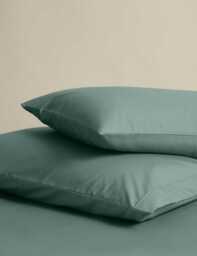 M&S 2 Pack Egyptian Cotton Pillowcases Smokey Green