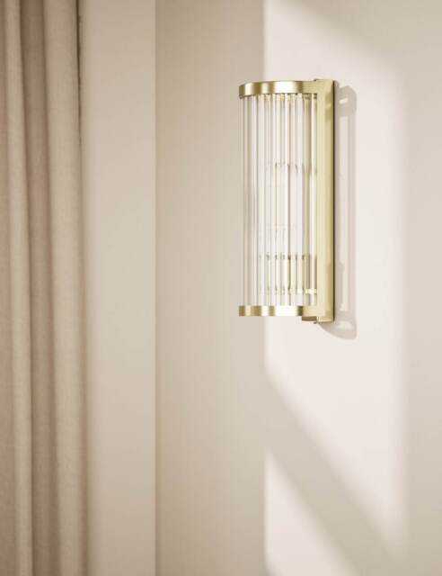 M&S Monroe Wall Light Antique Brass