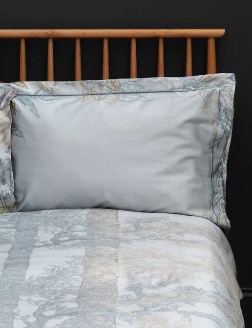 Timorous Beasties 2 Pack Pure Cotton Sateen Norwegian Wood Pillowcases Light Grey Mix