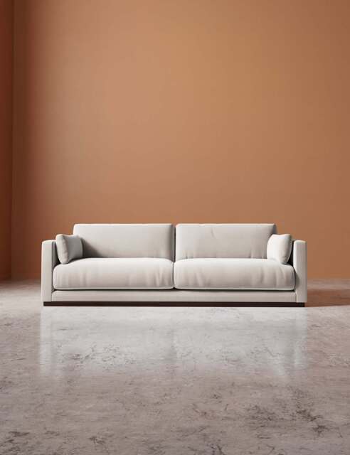 Swoon Crushed Velvet 3 Seater Sofa Cream