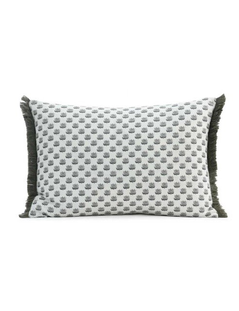 MM Linen Cotton Linen Blend Jovany Bolster Cushion White Mix