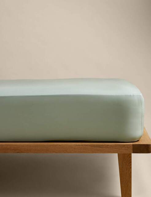 M&S Stay Cool Lyocell Rich Extra Deep Fitted Sheet Sage