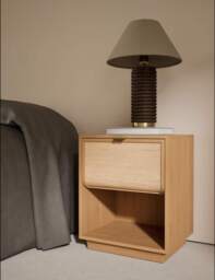 Gallery Direct Woven Front Bedside Table Natural