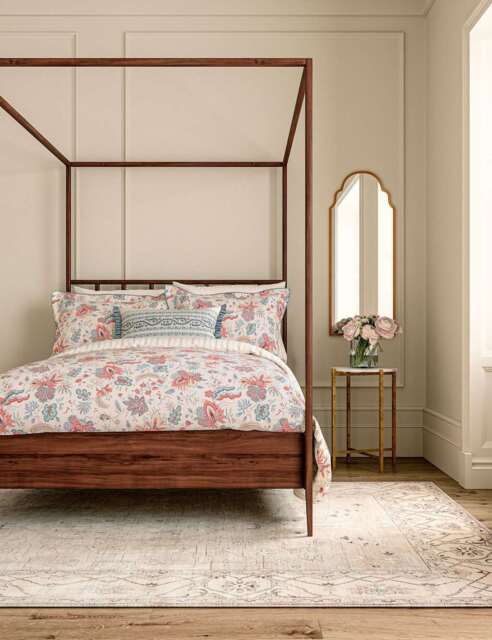 V&A Pure Cotton Chintz Reverie Bedding Set Red Mix