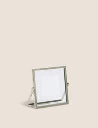 M&S Collection Skinny Easel Photo Frame 3x3 inch - Silver, Silver