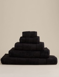 M&S Egyptian Cotton Towel Black