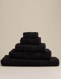 M&S Egyptian Cotton Towel Black