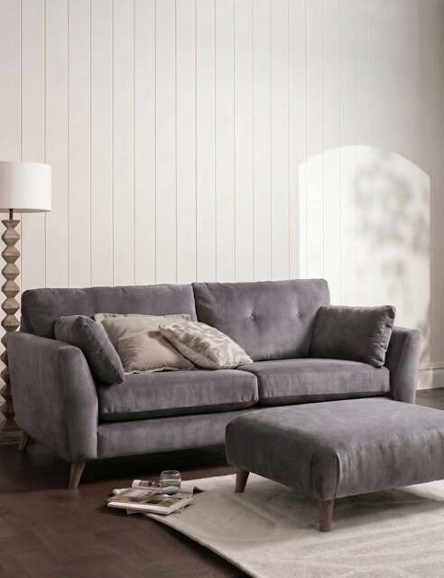 BARKER AND STONEHOUSE Ellis Footstool Charcoal