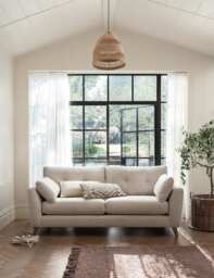 BARKER AND STONEHOUSE Ellis Fabric Extra Large 3 Seater Sofa Ecru