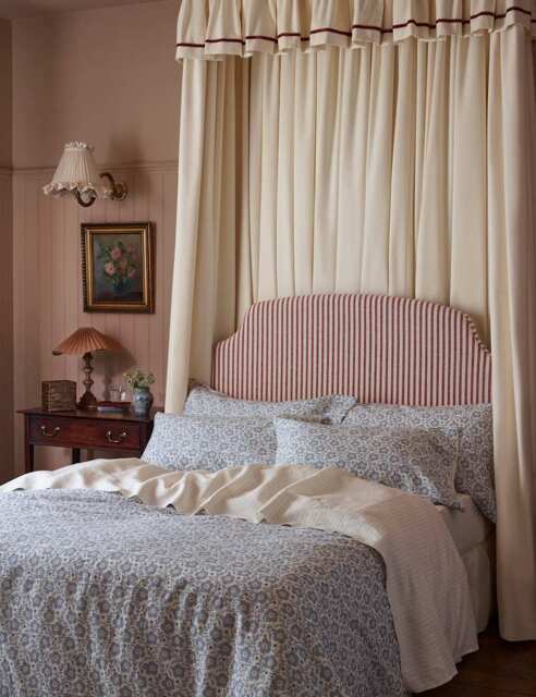 Piglet In Bed Linen Rich Folk Floral Duvet Cover Blue Mix