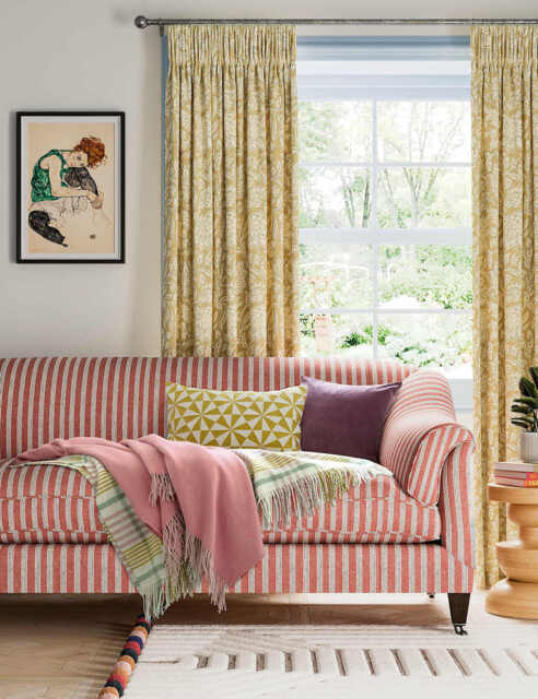LAND & SHORE Wool Blend Checked Throw Multi