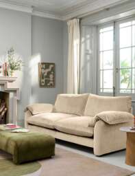 BARKER AND STONEHOUSE Orson Chenille 4 Seater Sofa Neutral