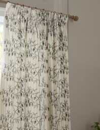 Sanderson Chinese Lanterns Pencil Pleat Curtains Natural Mix